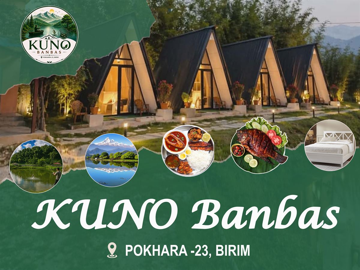 Kuno Banbas Resort social media post design by Nani Baral